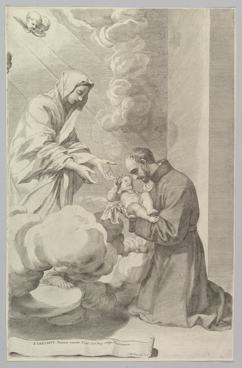 Saint Gaétan, fondateur des Théatins - Claude Mellan