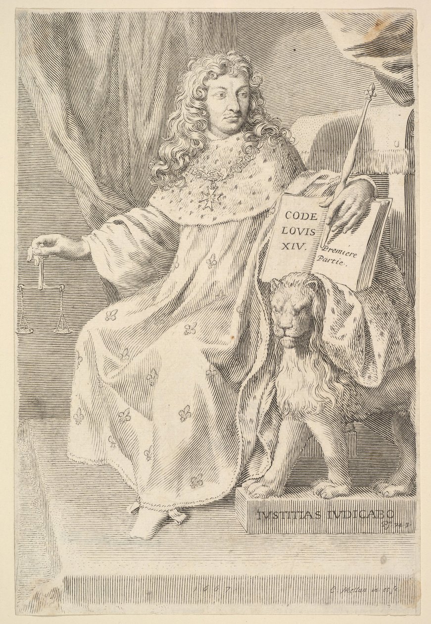 Page de titre: Le Code Louis XIV, 1667 - Claude Mellan