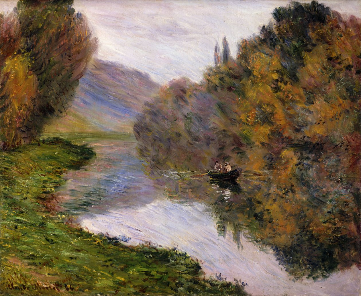Bateau sur la Seine près de Jeufosse - Claude Monet