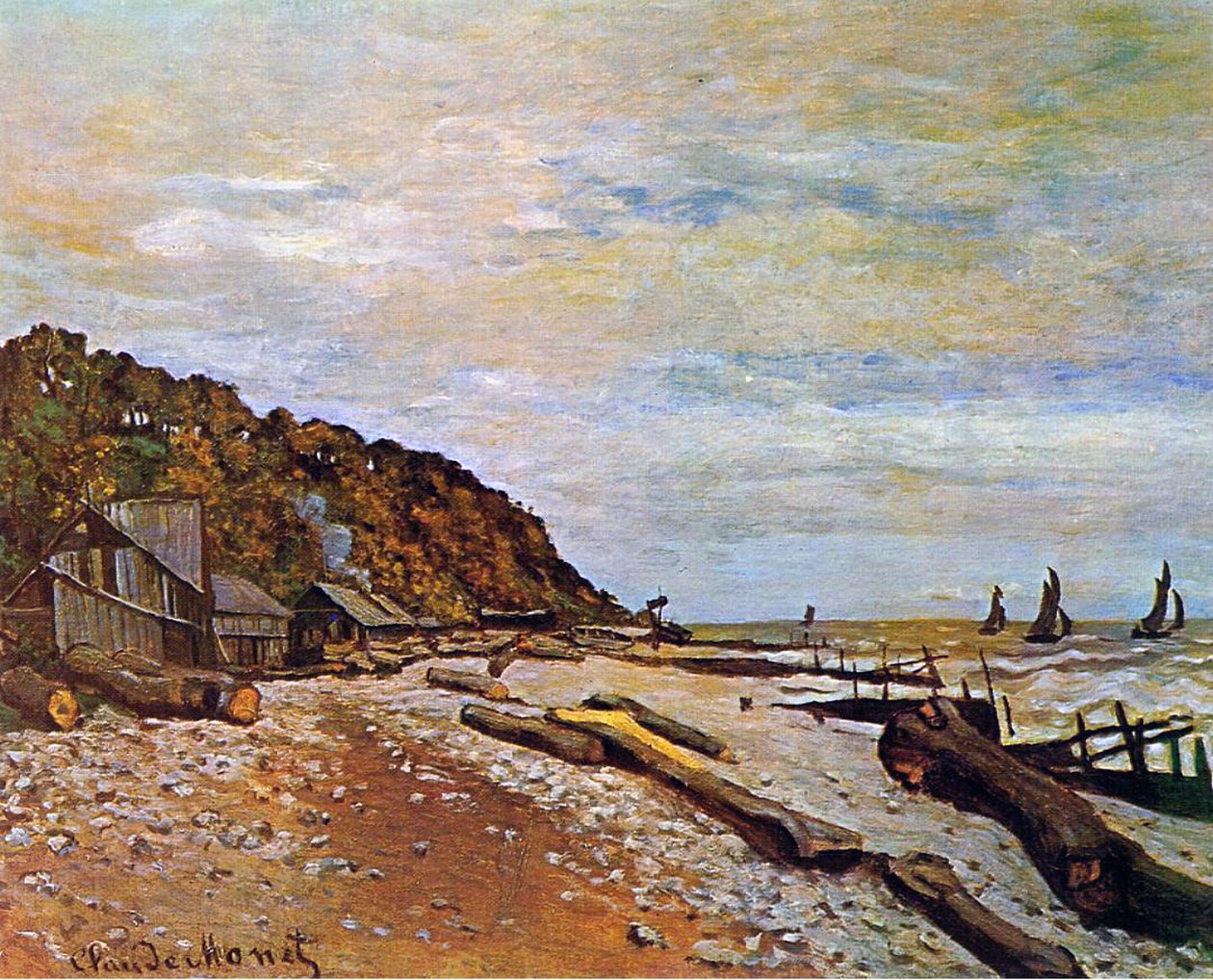 Chantier naval près de Honfleur, 1864 - Claude Monet