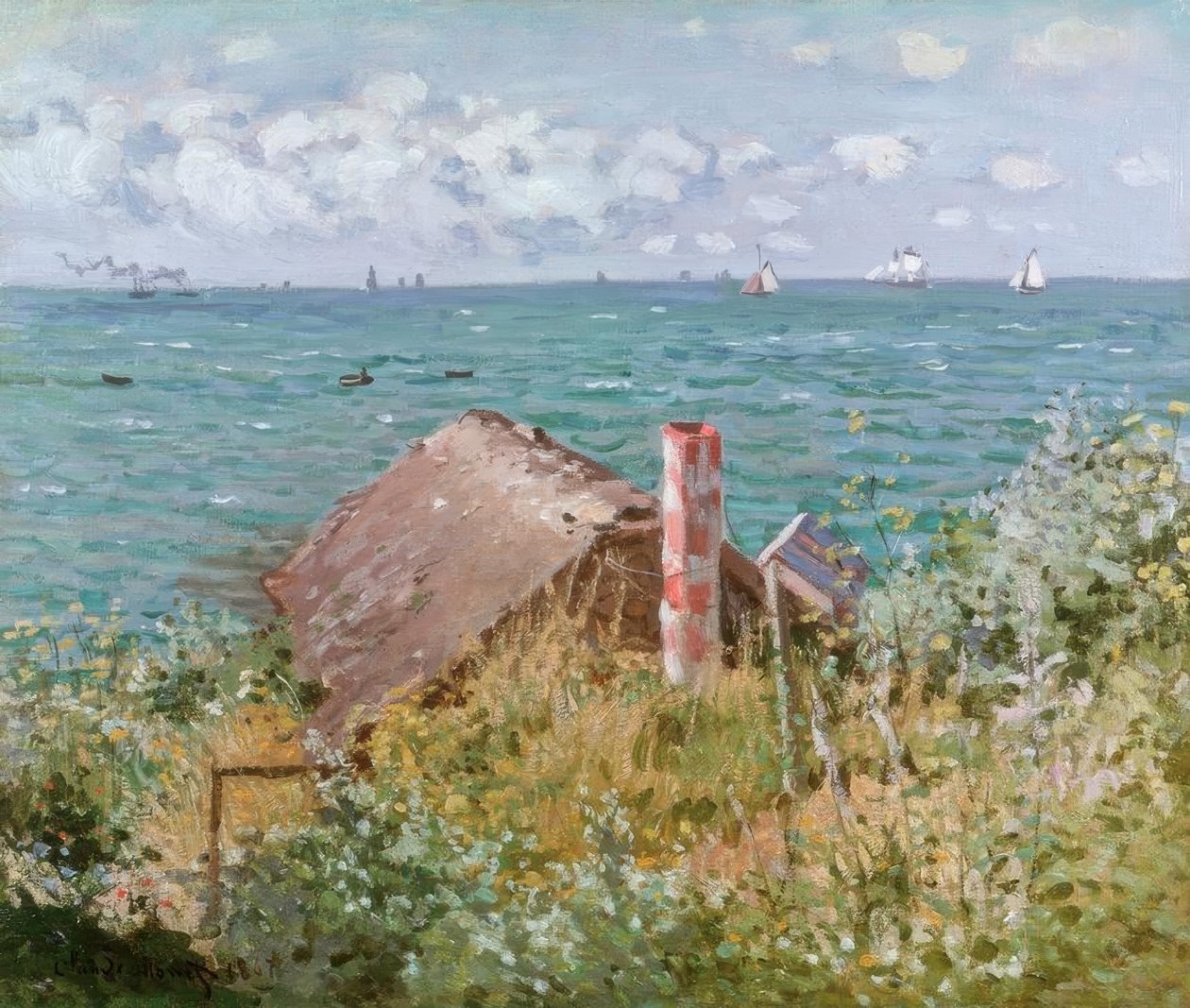 Cabane à Sainte-Adresse - Claude Monet