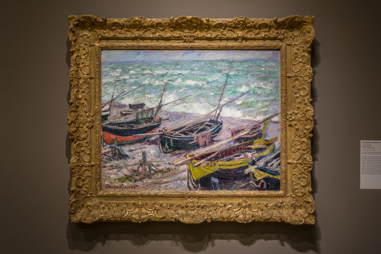 Bateaux de pêche à Étretat - Claude Monet