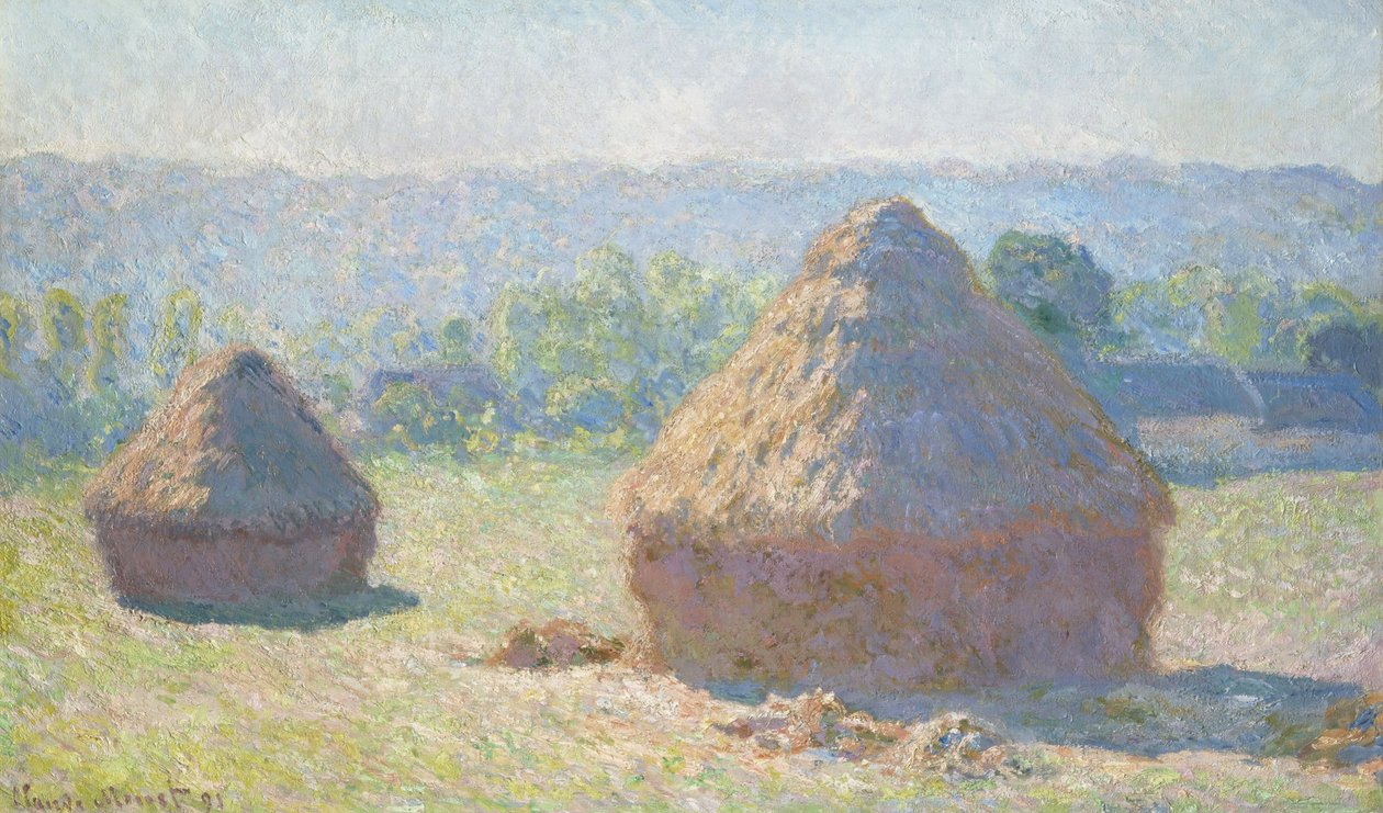 Meule de foin au soleil couchant - Claude Monet