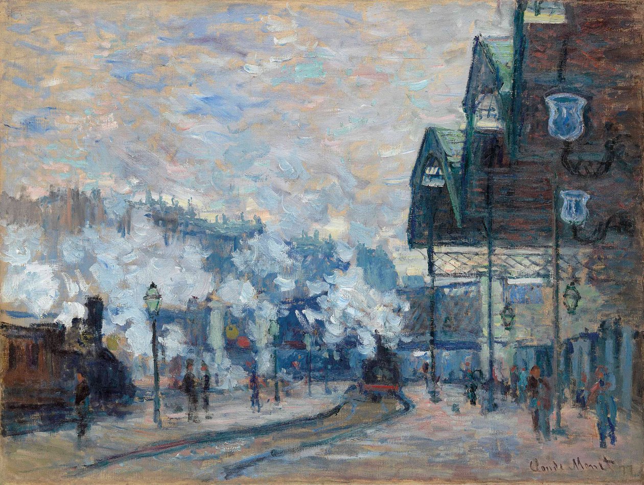 La Gare Saint-Lazare, vue extérieure - Claude Monet