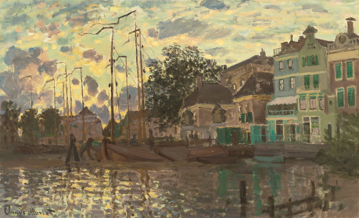 Le Dam à Zaandam, le soir - Claude Monet