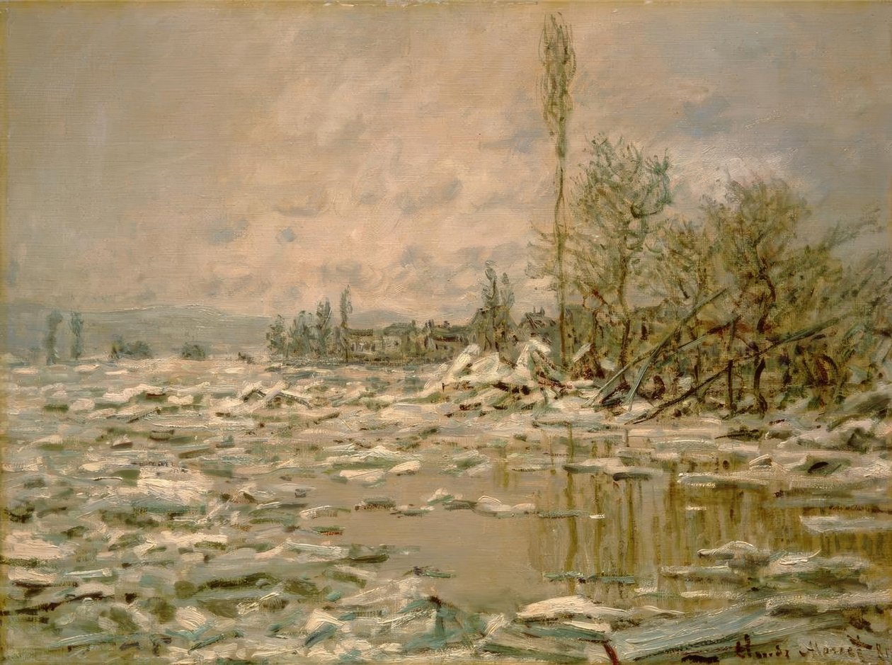 Le Débâcle, temps gris - Claude Monet