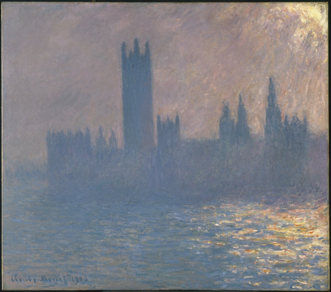 Le Parlement, effet de soleil - Claude Monet