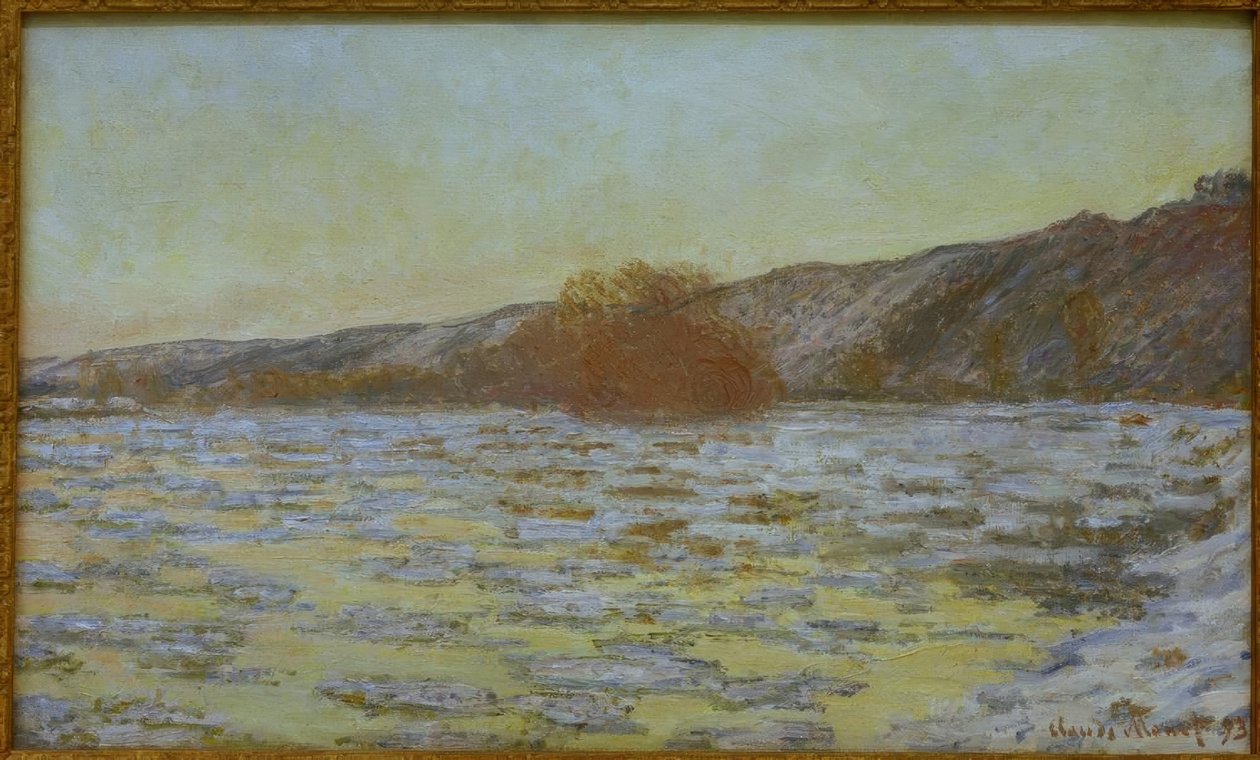 Les glaçons, effet de crépuscule - Claude Monet