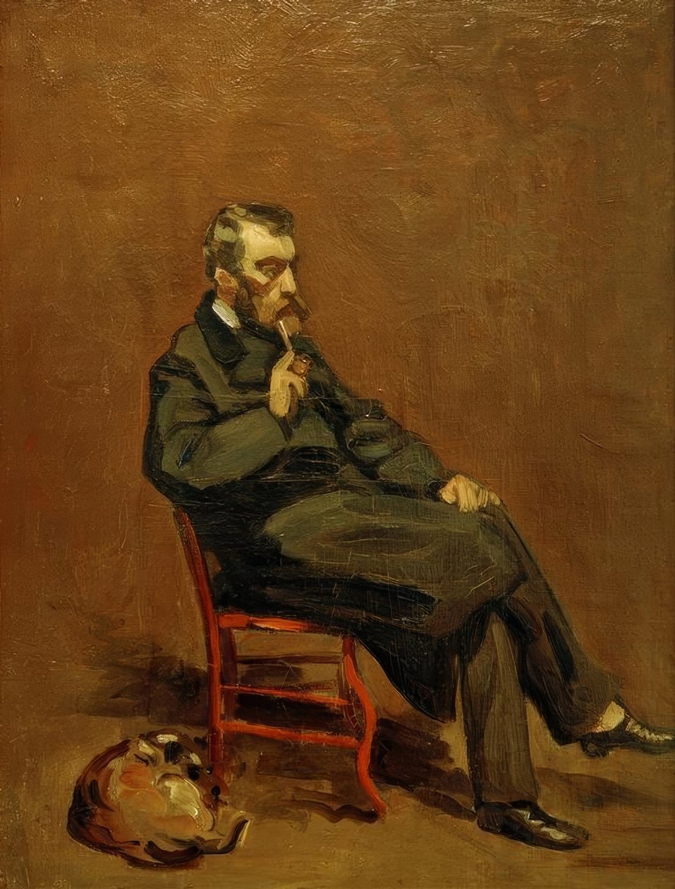Homme avec pipe - Claude Monet