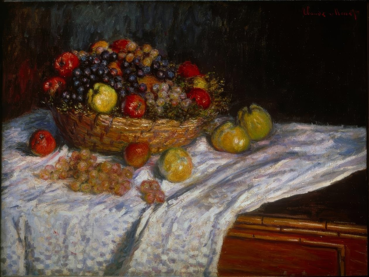 Nature morte : Raisins et pommes - Claude Monet