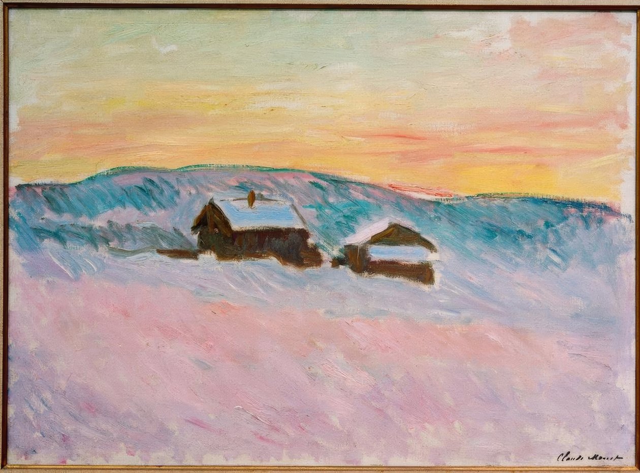 Paysage de Norvège, Les maisons bleues - Claude Monet