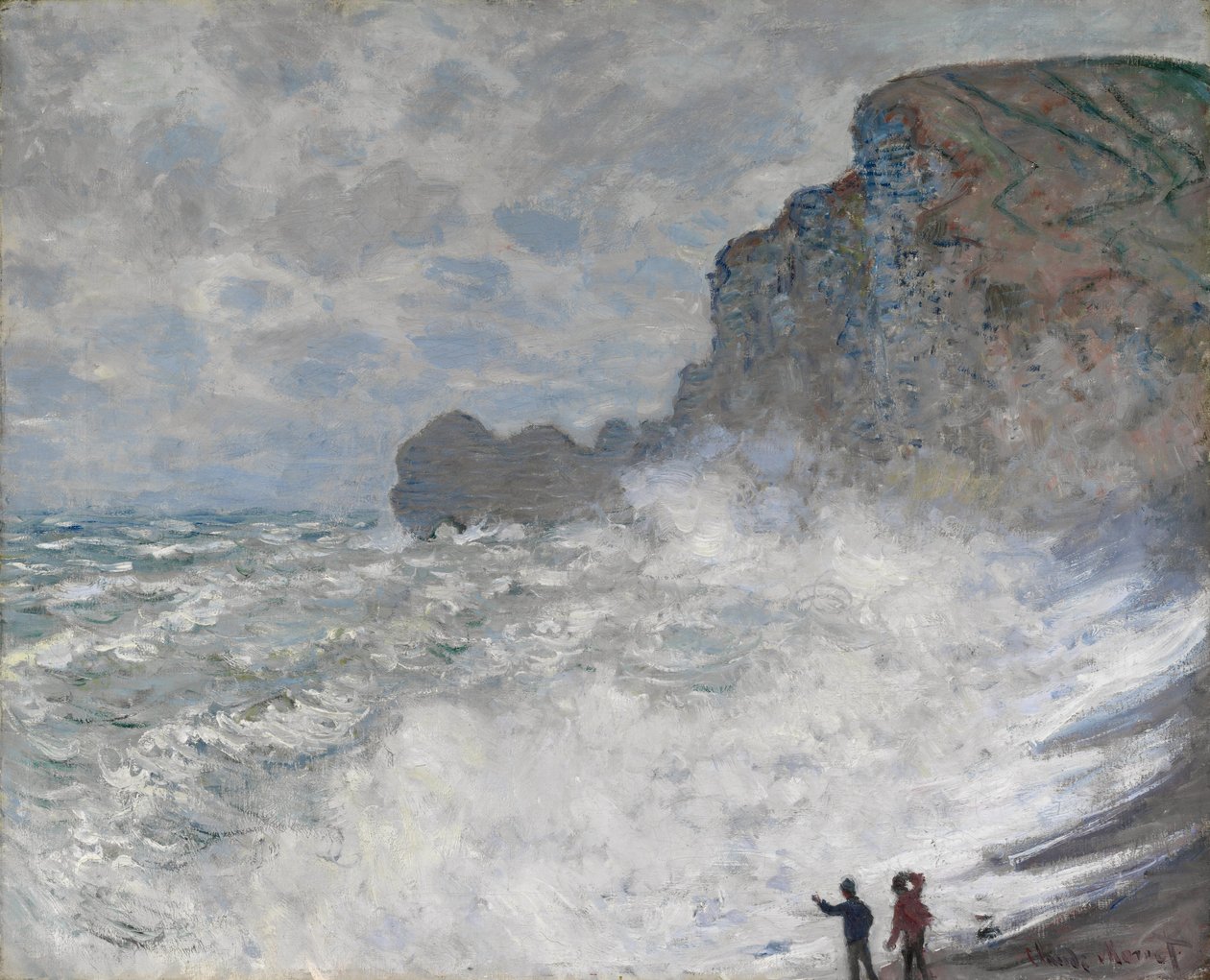 Temps rude à Étretat - Claude Monet