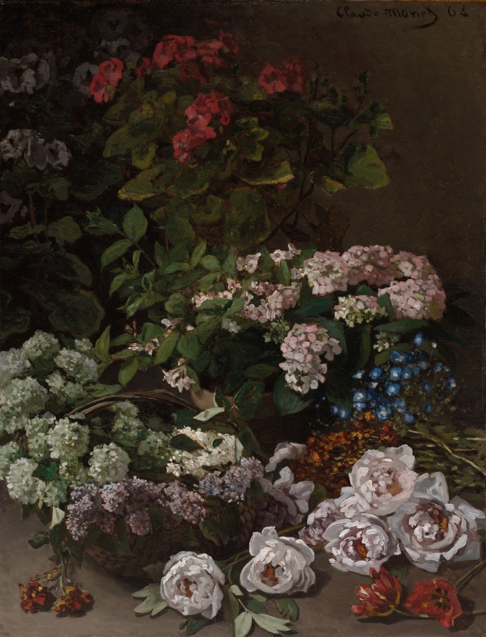 Fleurs de printemps, 1864 - Claude Monet