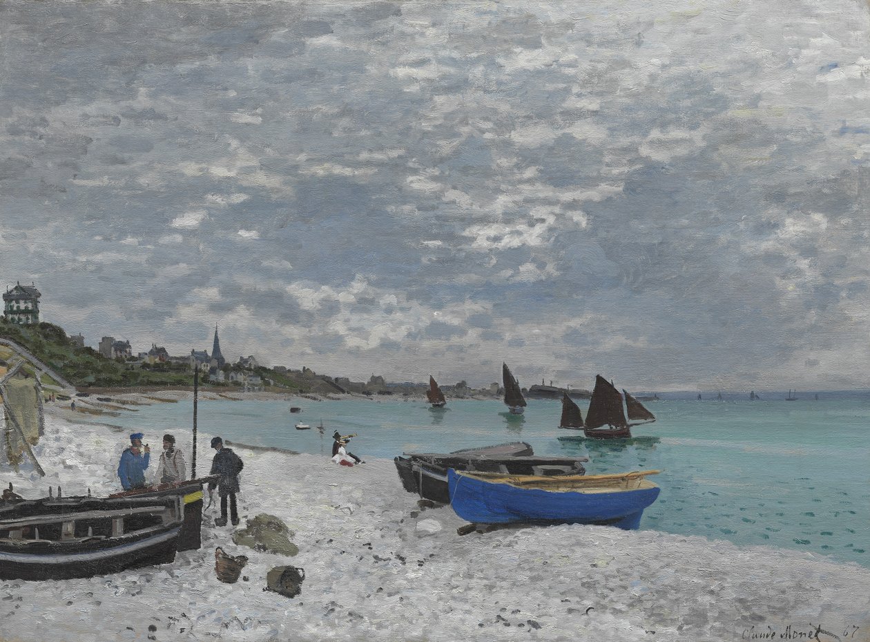 La Plage à Sainte-Adresse - Claude Monet