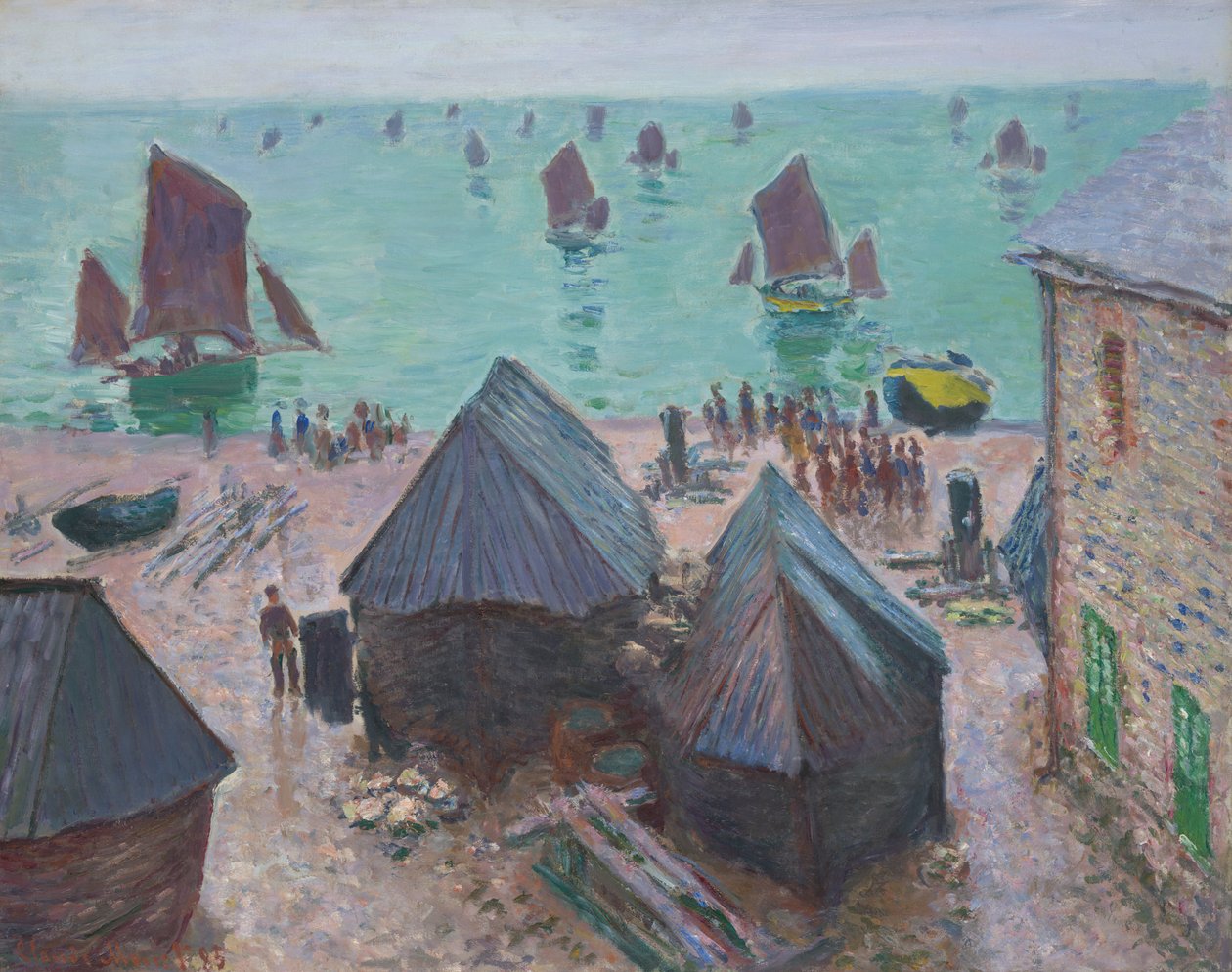 Le Départ des bateaux, Étretat - Claude Monet