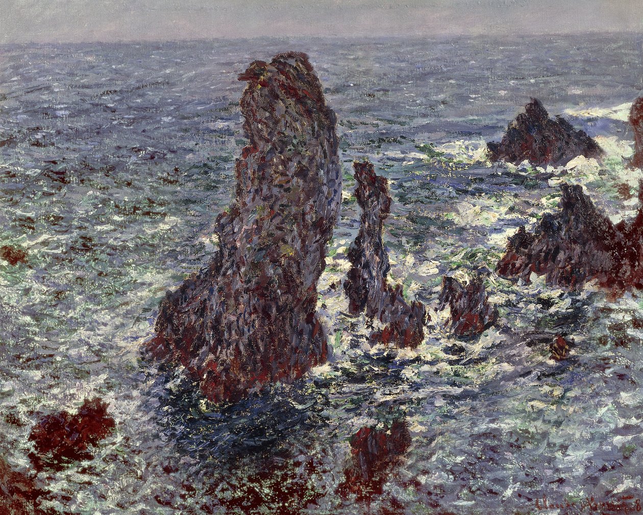 Les rochers à Belle-Ile - Claude Monet