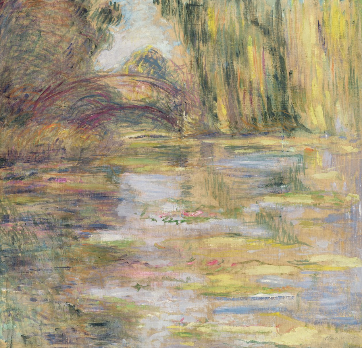 Le bassin aux nymphéas : Le pont - Claude Monet