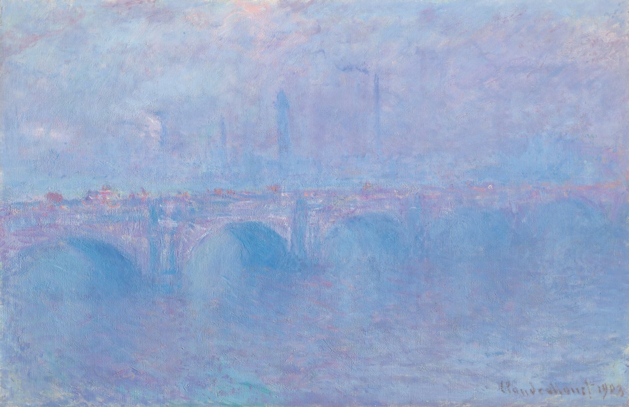 Pont de Waterloo, effet de brouillard - Claude Monet