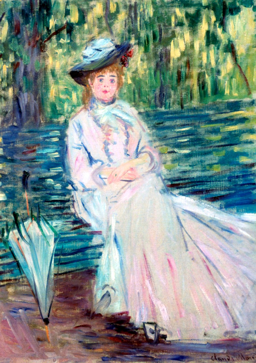 Femme assise sur un banc - Claude Monet