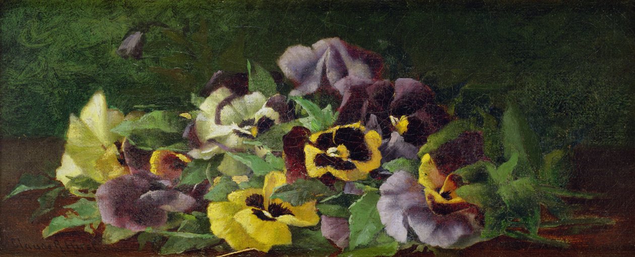 Pensées (huile sur toile) - Claude Raguet Hirst
