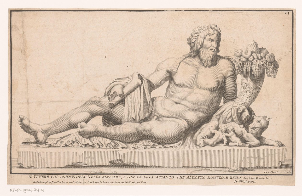 Personnification du Tibre (Antieke standbeelden) - Claude Randon