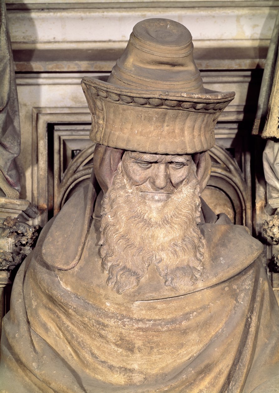 Zacharie, détail du piédestal hexagonal du Puits de Moïse, 1395-1404 - Claus and Malouel, Jean Sluter