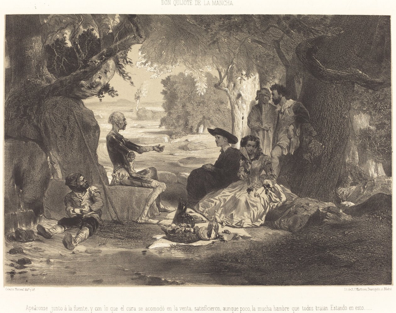 Ils se sont arrêtés près de la fontaine - Célestin Nanteuil