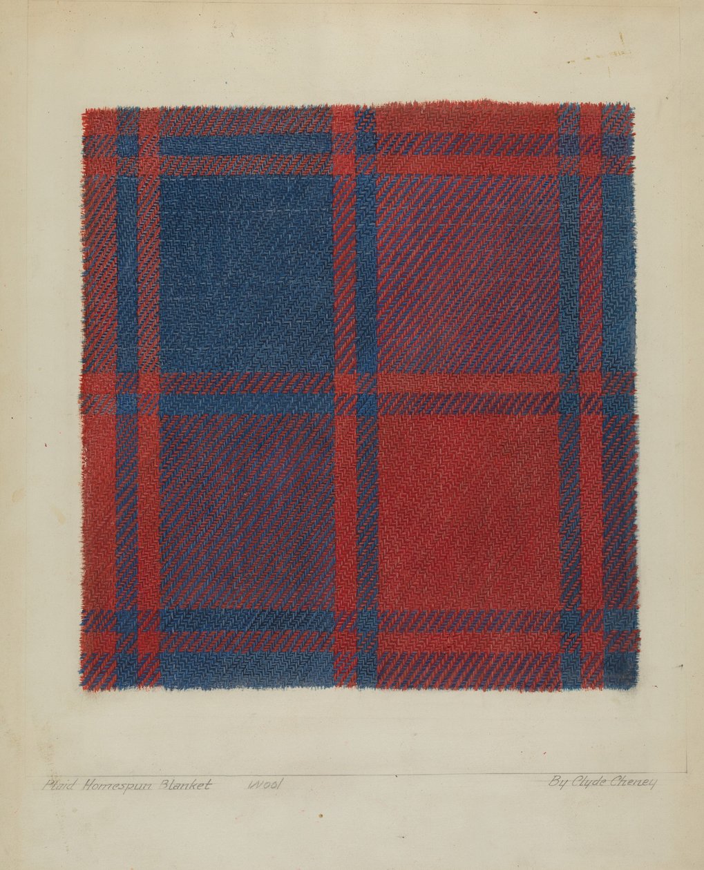 Couverture en laine écossaise - Clyde L. Cheney