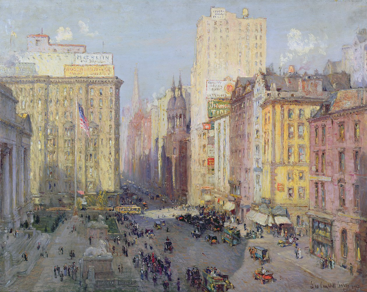Cinquième Avenue, New York, 1913 - Colin Campbell Cooper