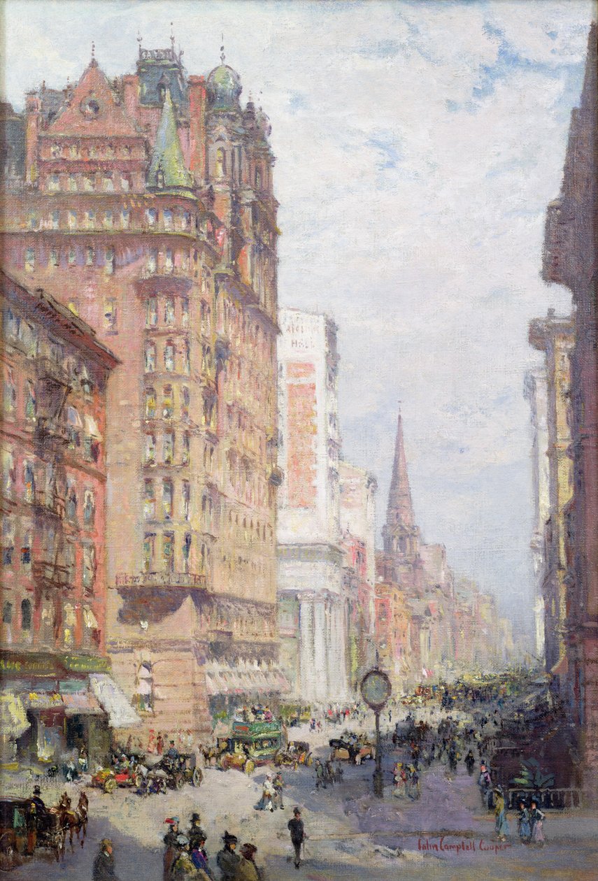 Cinquième Avenue, New York City, 1906 - Colin Campbell Cooper