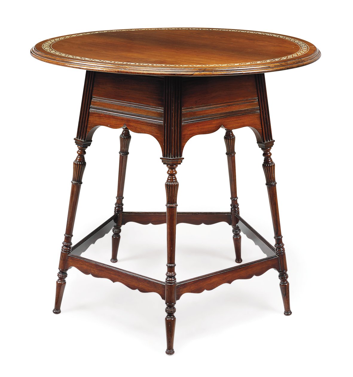 Table circulaire victorienne, vers 1870 - Collinson and Lock