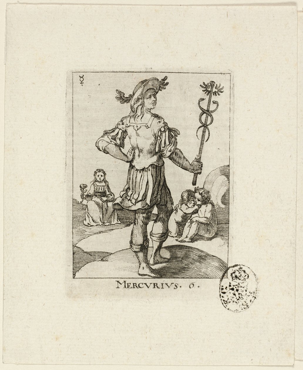 Mercurius, planche six de Der VII Planeten - Conrad Meyer