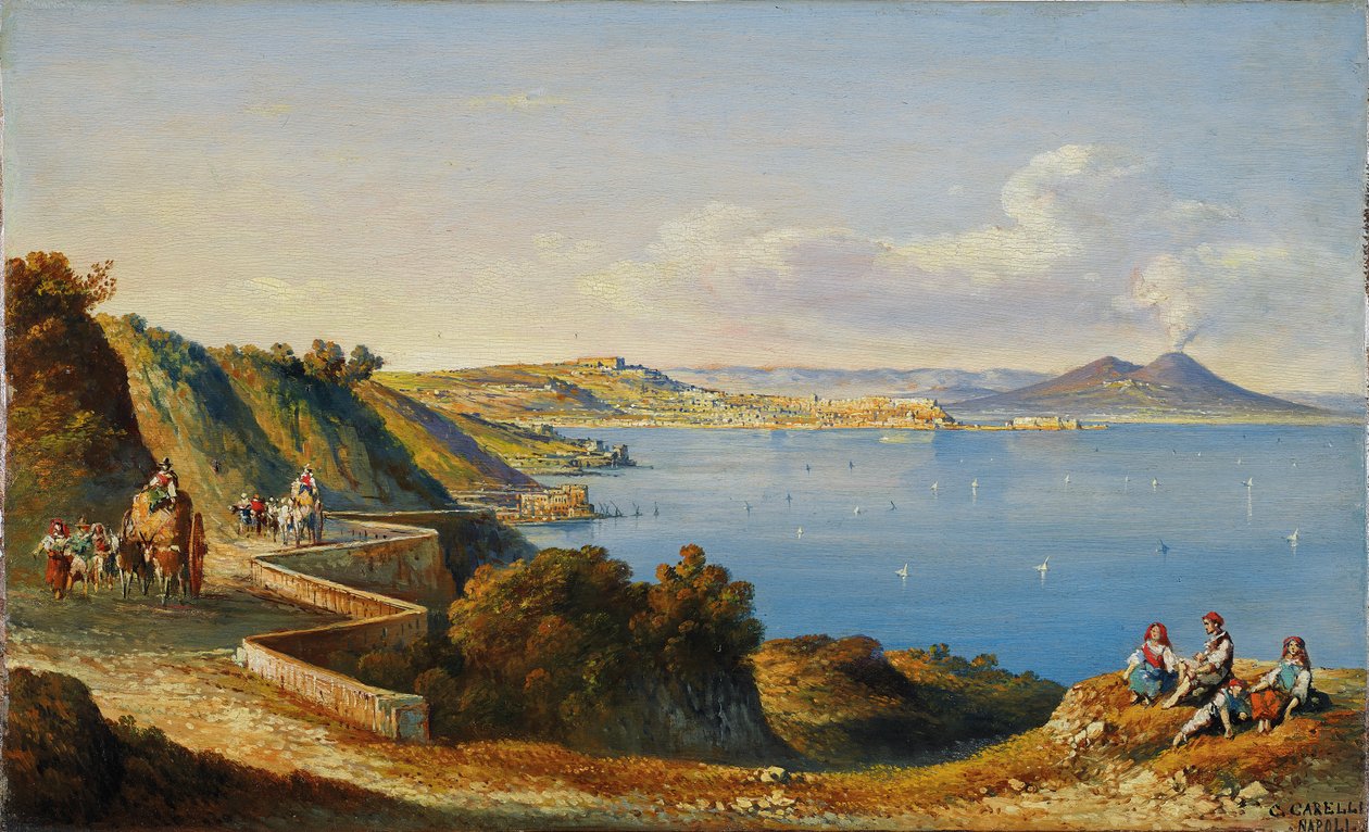 Consalvo Carelli Vue de Naples - Consalvo Carelli