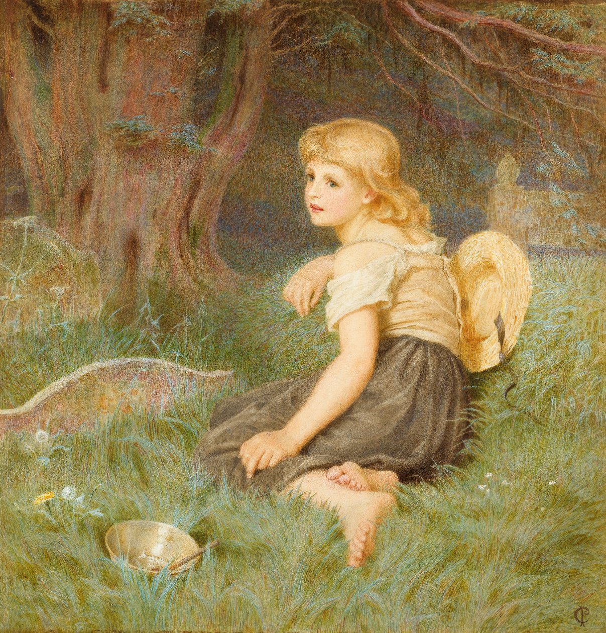 Et là, assis sur le sol..., 1878 - Constance Phillott