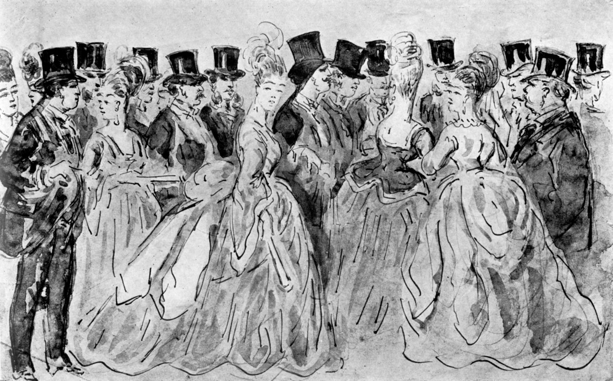 Le Promenoir, 19e siècle - Constantin Guys