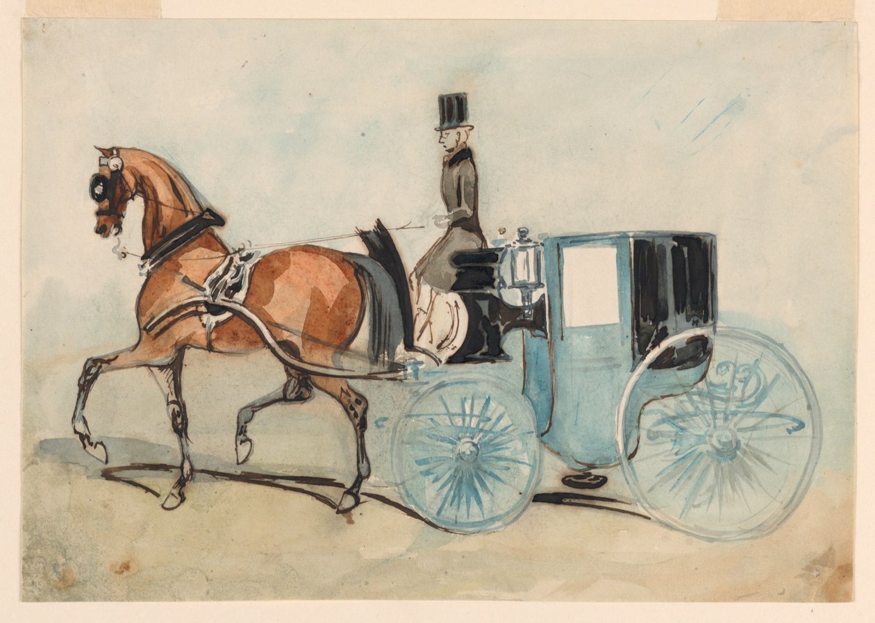 Le Brougham bleu - Constantin Guys
