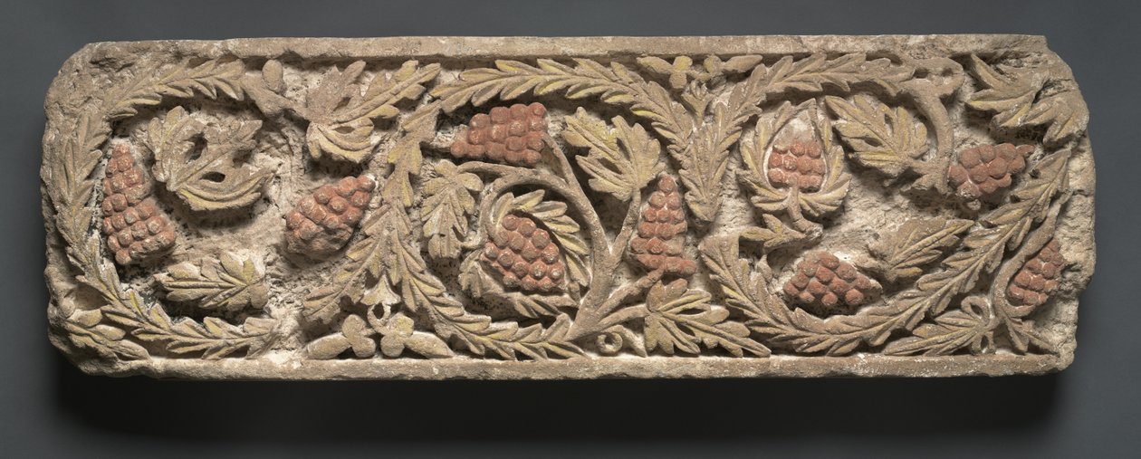 Frise avec feuillage et raisins, 300s-400s - Coptic Coptic