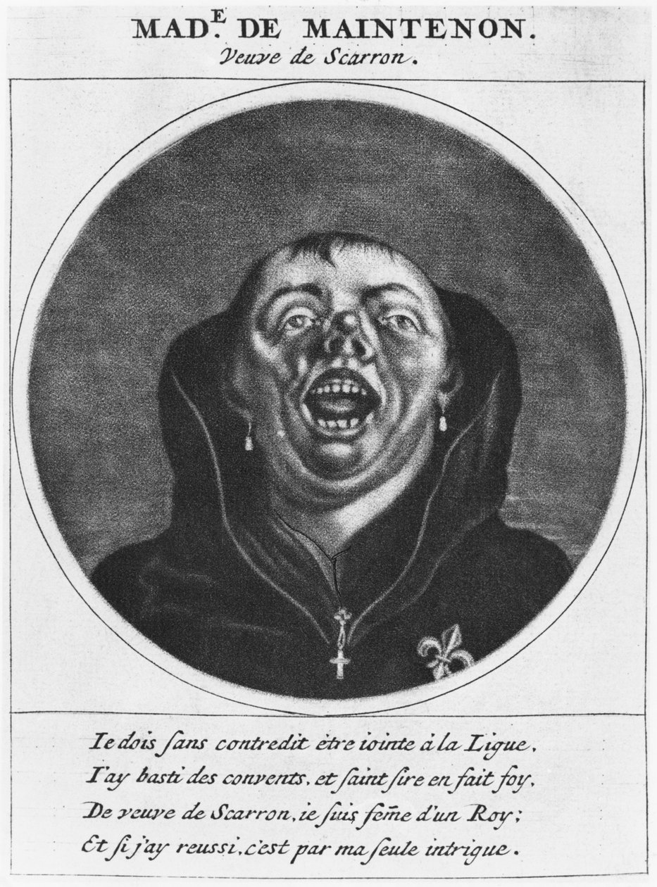 Caricature protestante de Madame de Maintenon, illustration de 