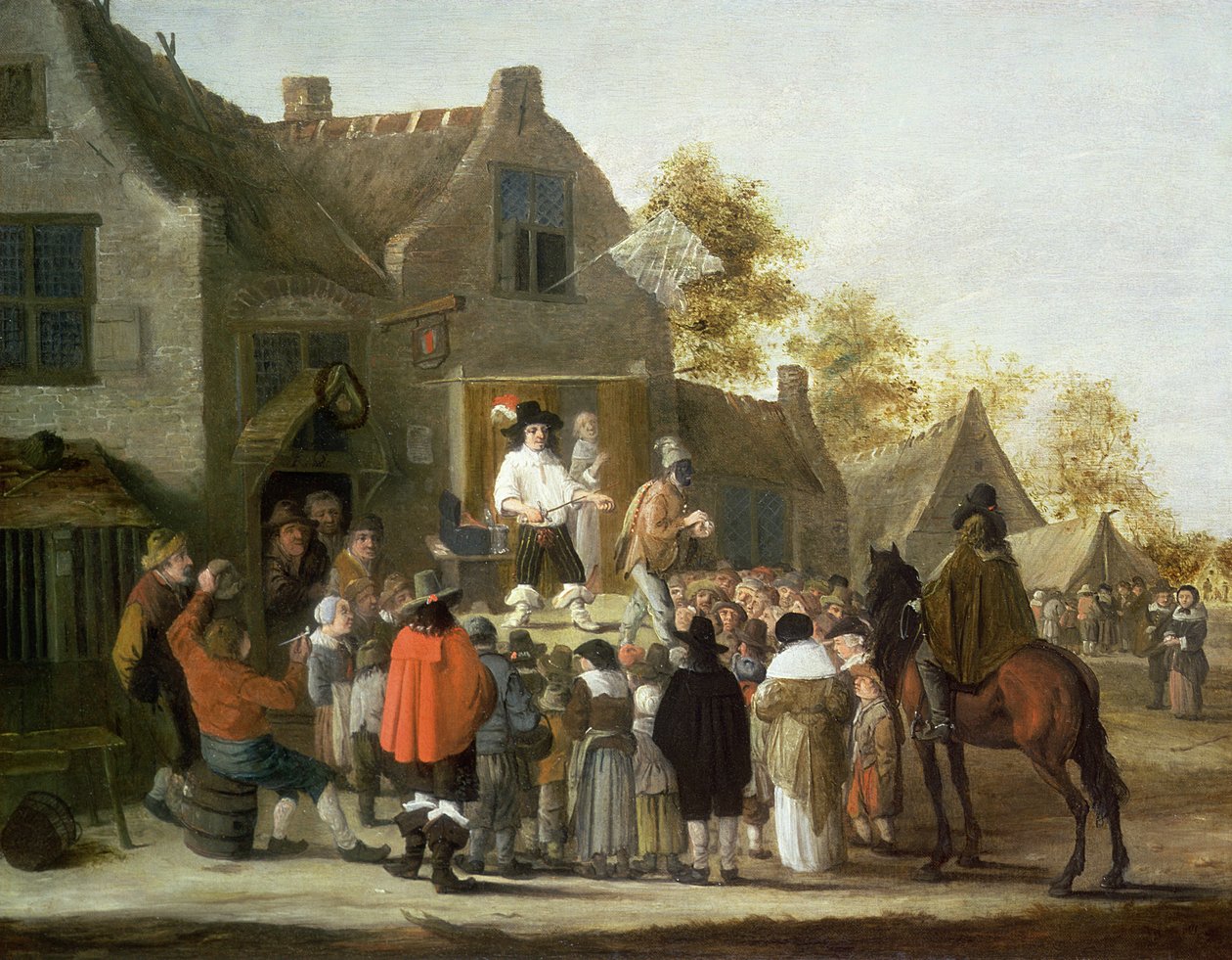 Acteurs à une foire de village - Cornelis Beelt