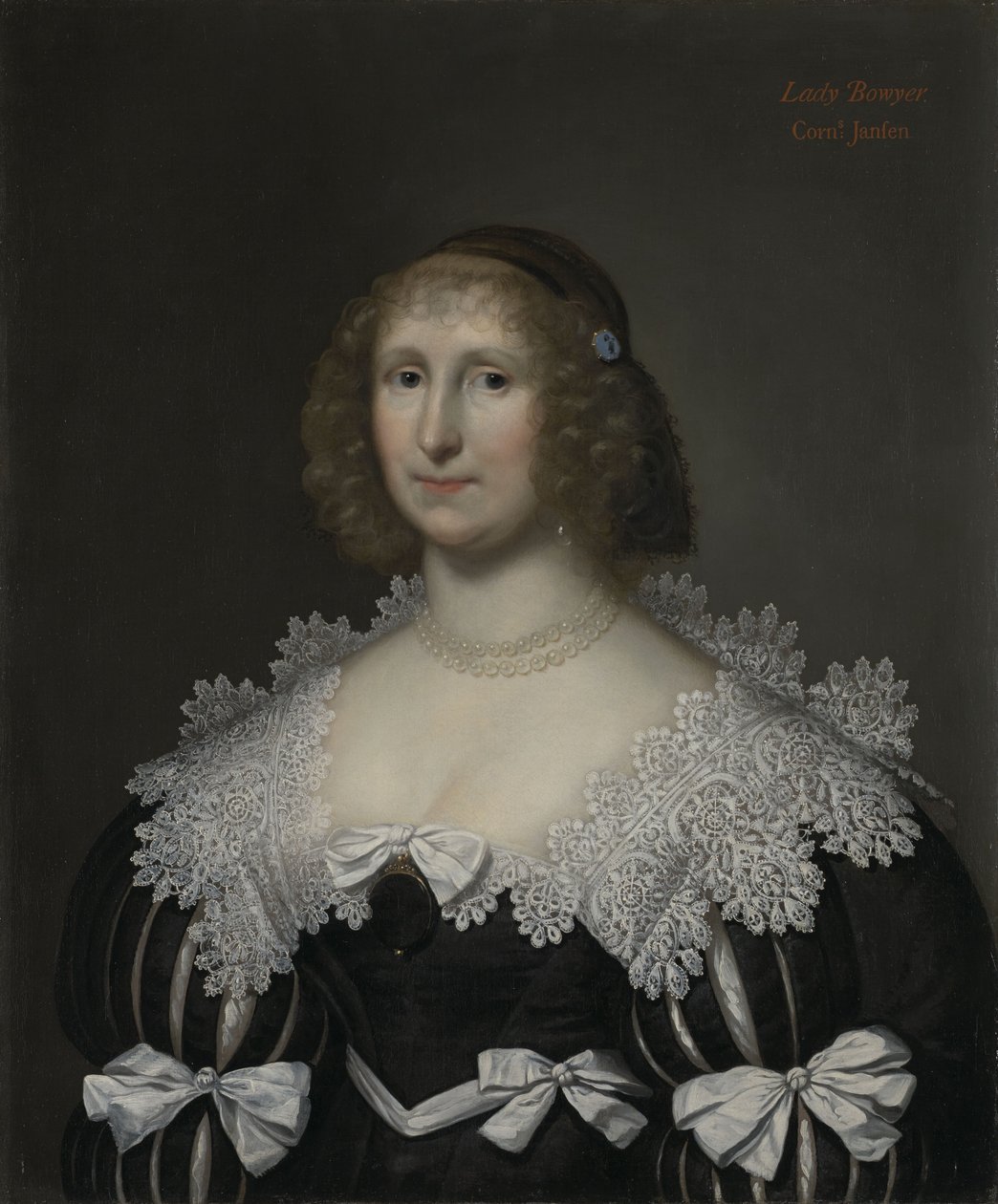 Portrait de Hester, Lady Bowyer (née Skeffington) - Cornelis Janssens van Ceulen