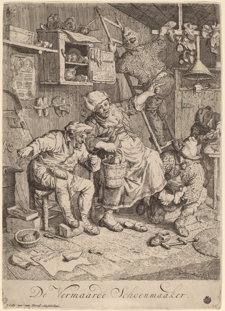 Le joyeux cordonnier - Cornelis Dusart