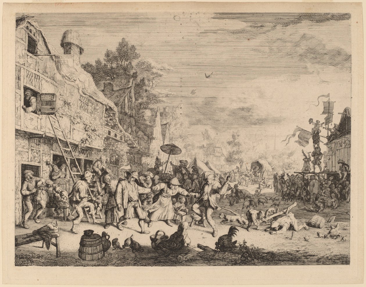 Fête de village - Cornelis Dusart