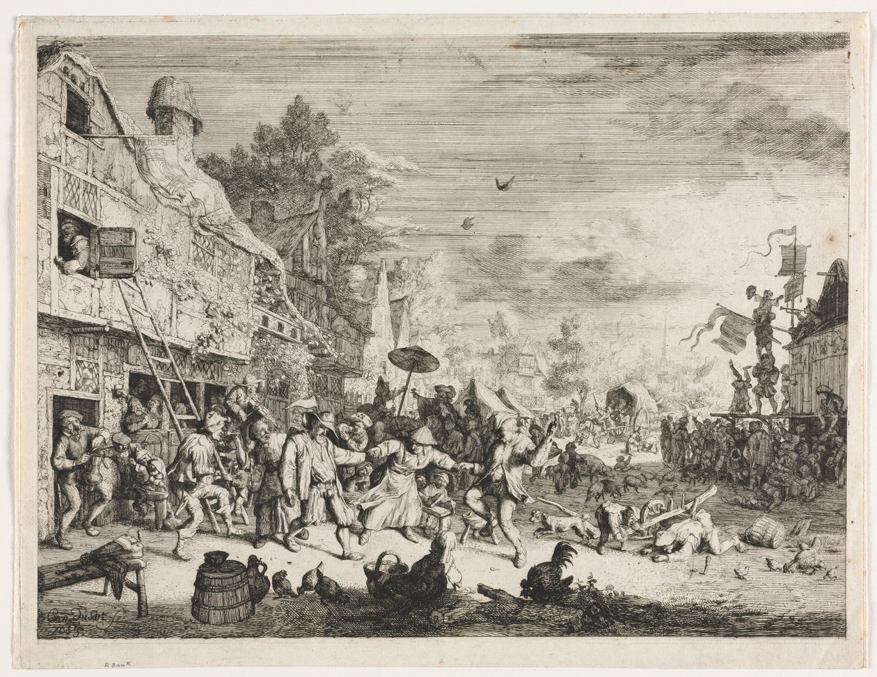 Fête de village - Cornelis Dusart