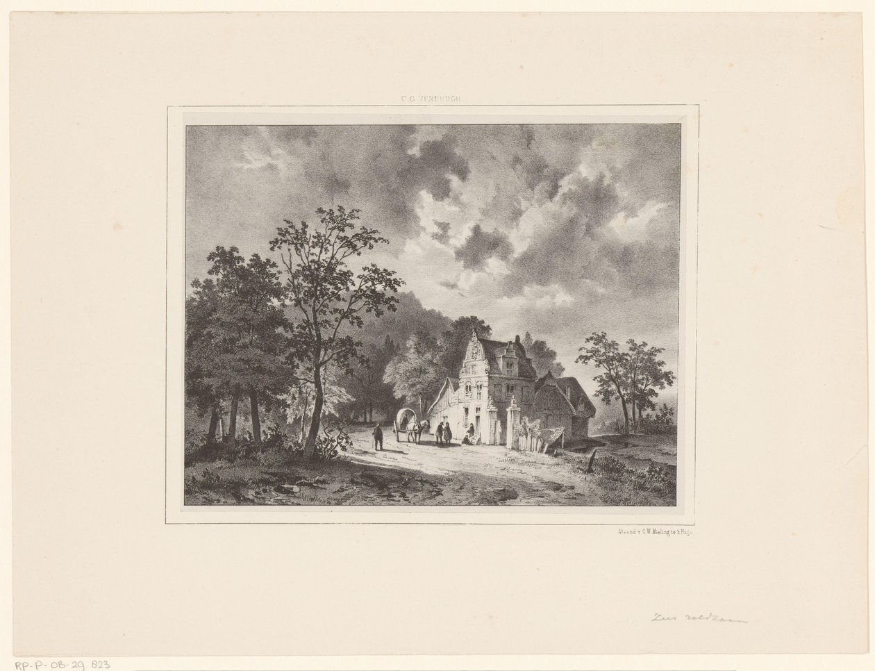 Maison dans le paysage - Cornelis Gerrit Verburgh
