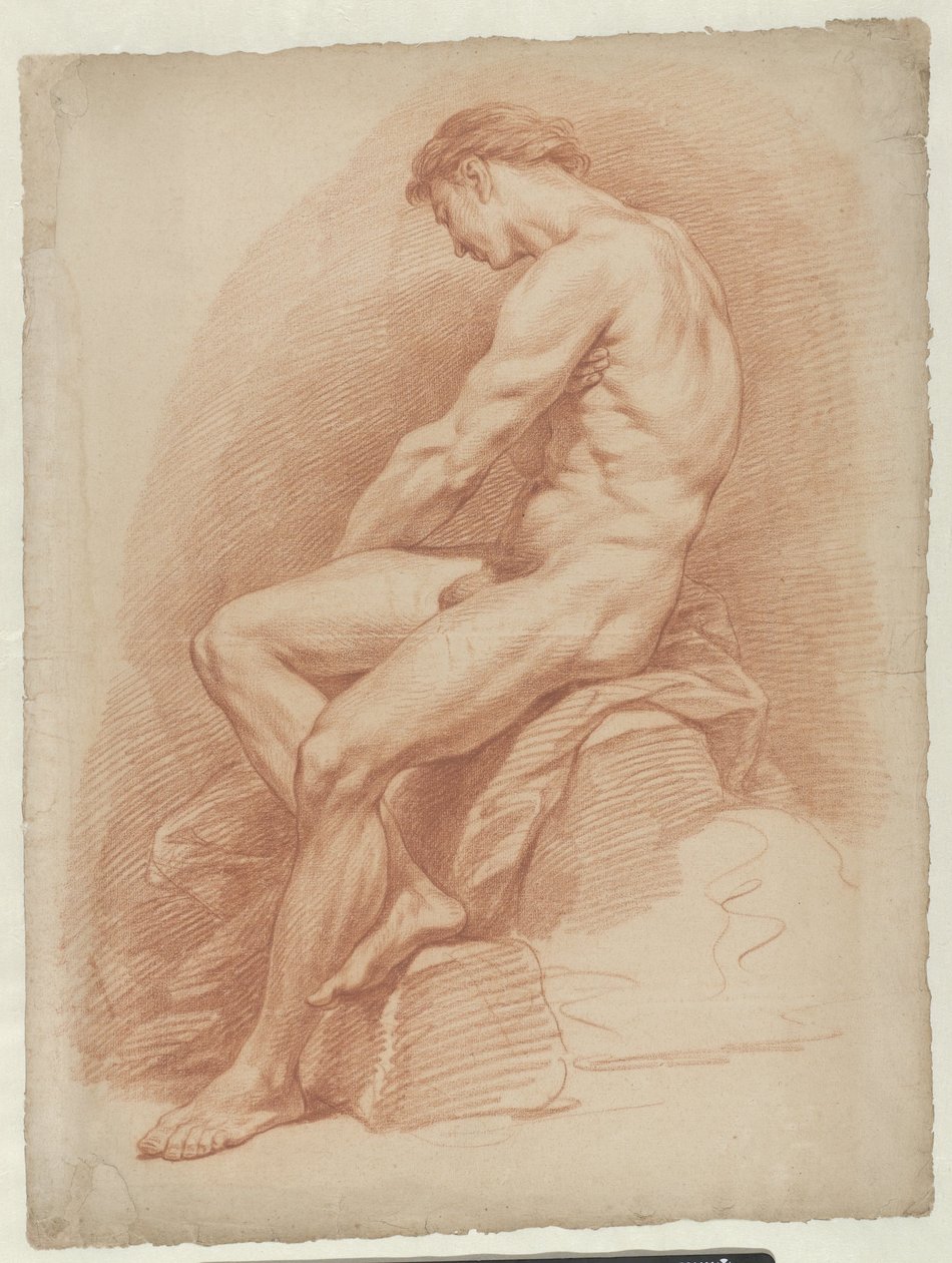 Homme nu assis - Cornelis Joseph d