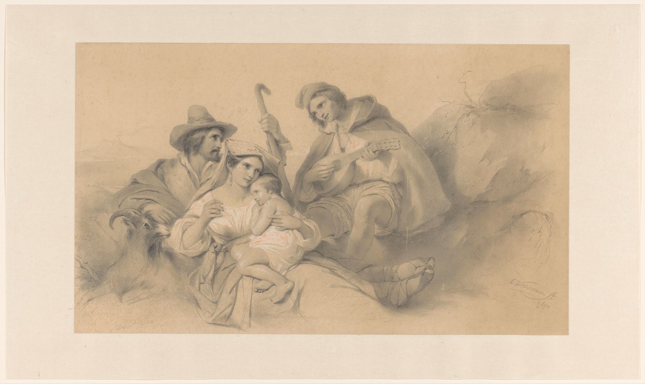 Paysans au repos - Cornelis Kruseman
