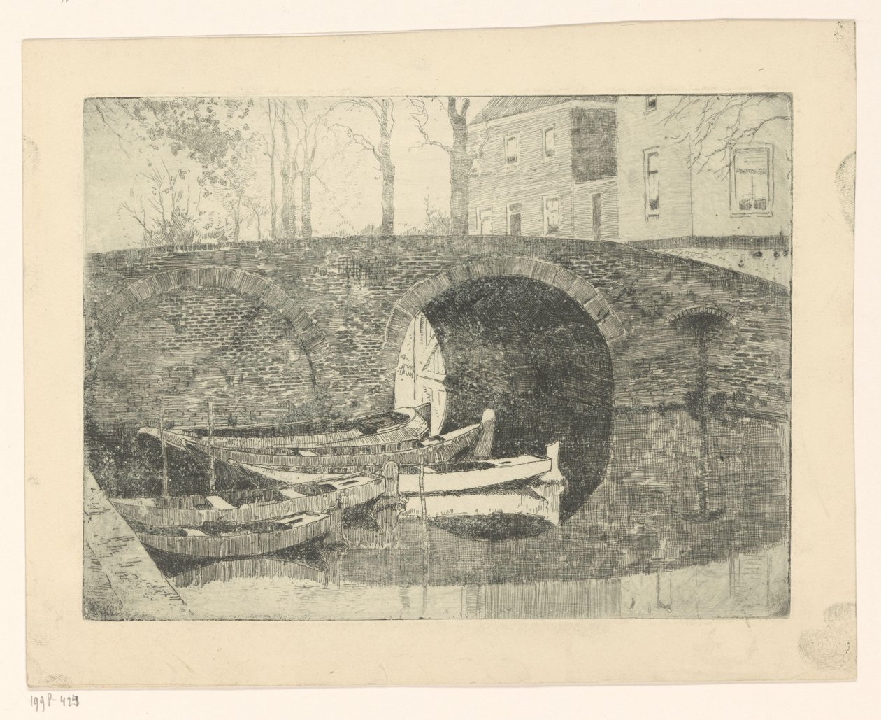 Pont sur un canal - Cornelis Vreedenburgh
