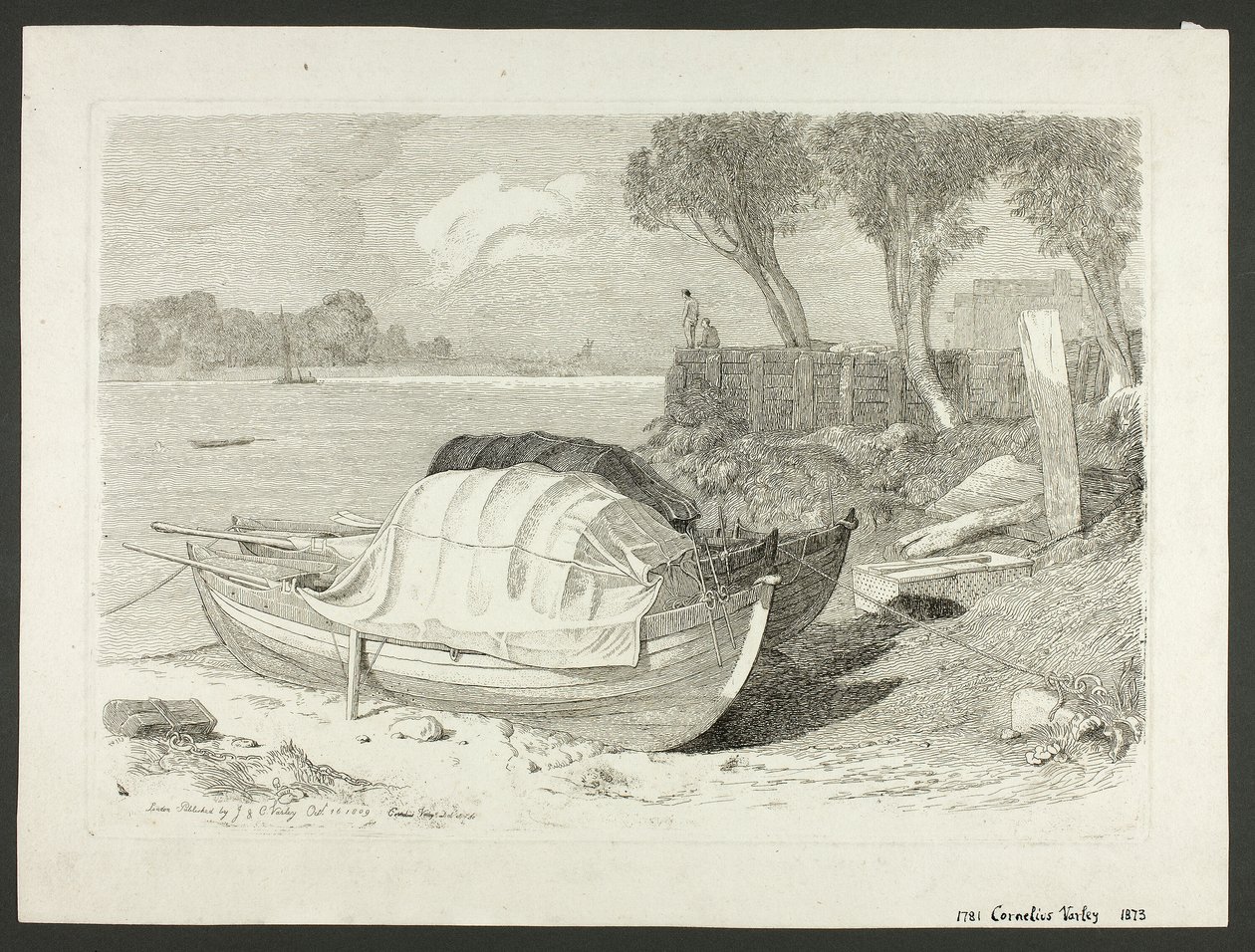 Bateaux échoués - Cornelius Varley