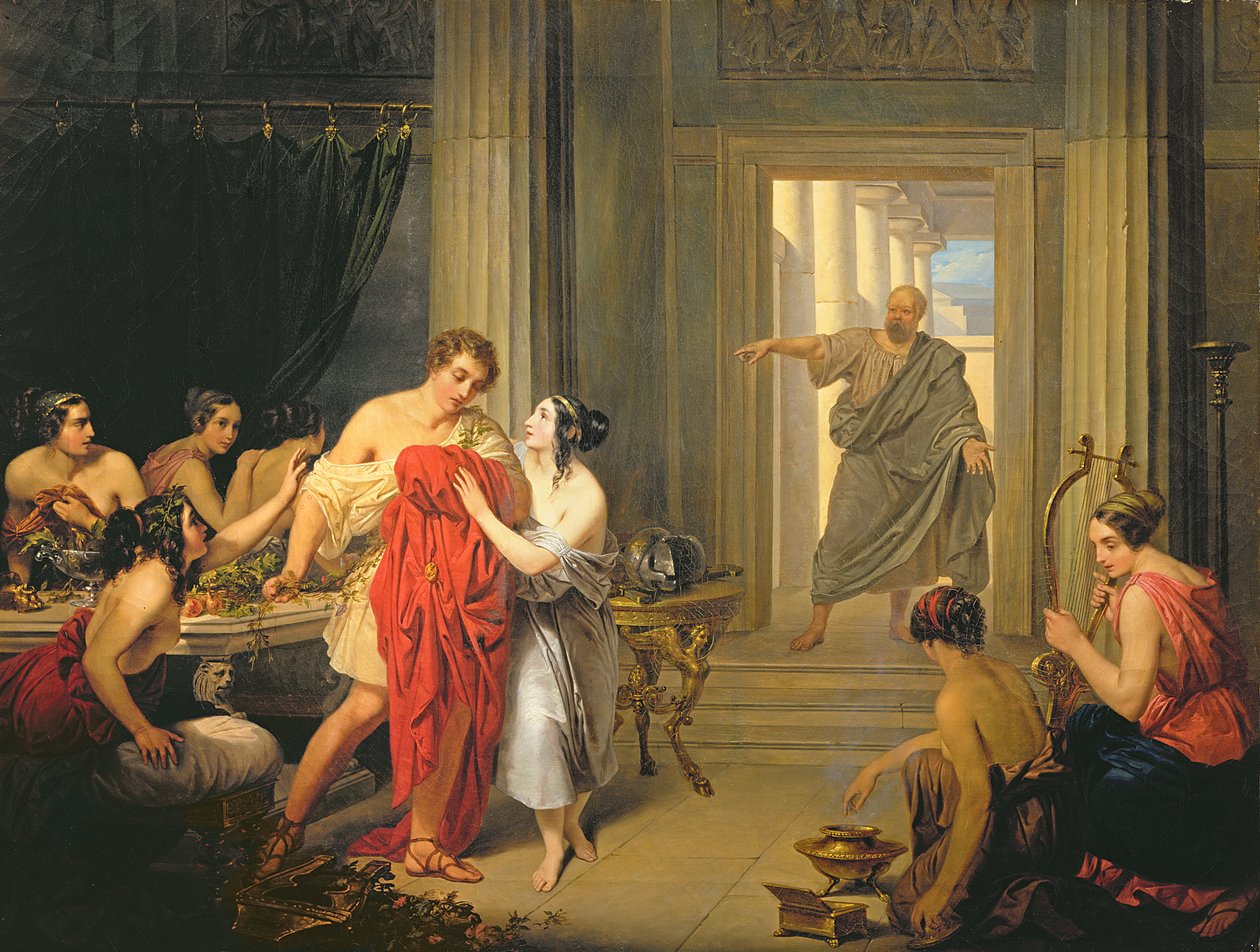 Alcibiade parmi les hétaïres - Cosroe Dusi