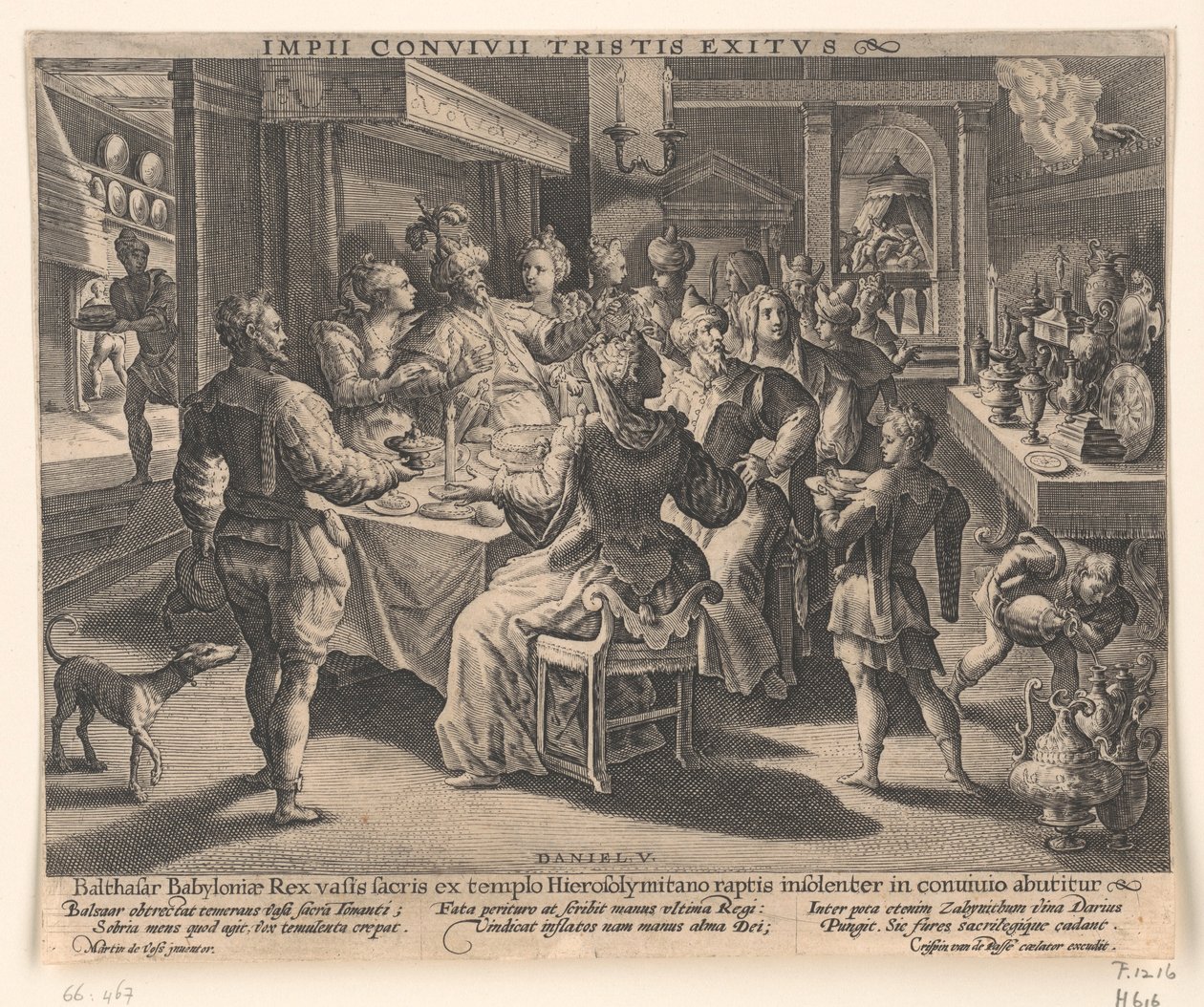 Le festin de Belshazzar - Crispijn van de Passe the Elder